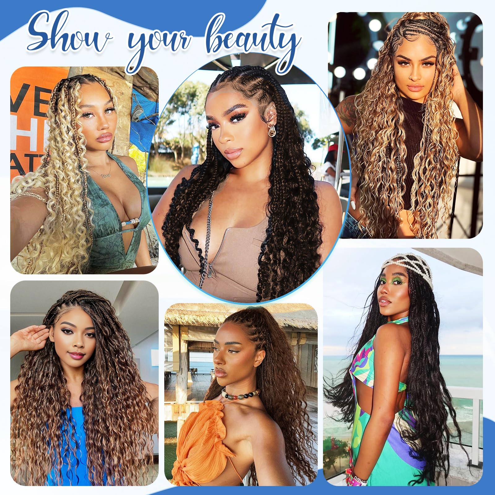 DNLOA Braiding session-ready hair that blends with natural hair.