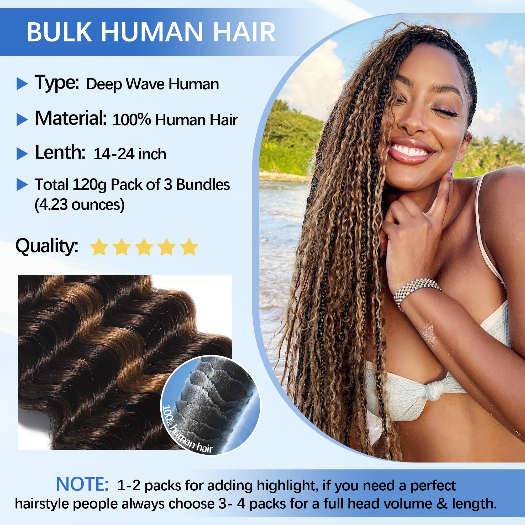 DNLOA No-weft braid hair ready for knotless or micro styles.