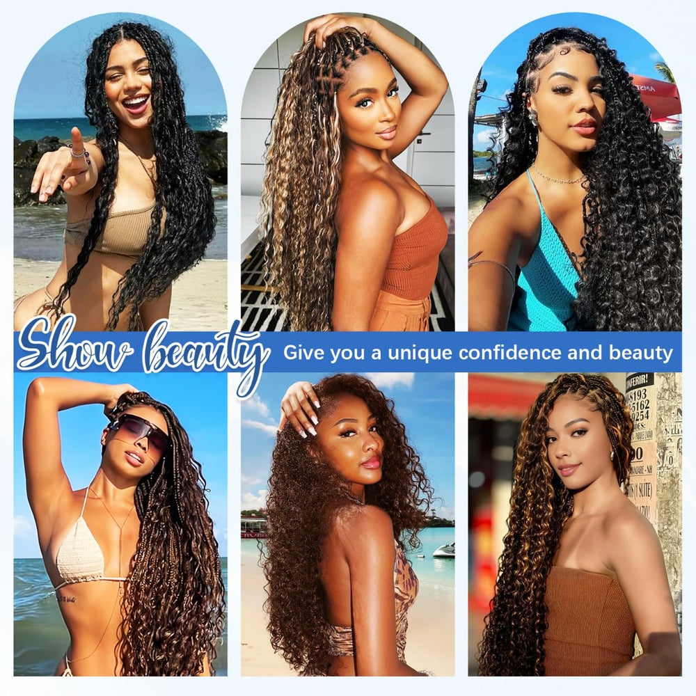 DNLOA Wet-and-wavy texture look for secure, flexible braiding results.