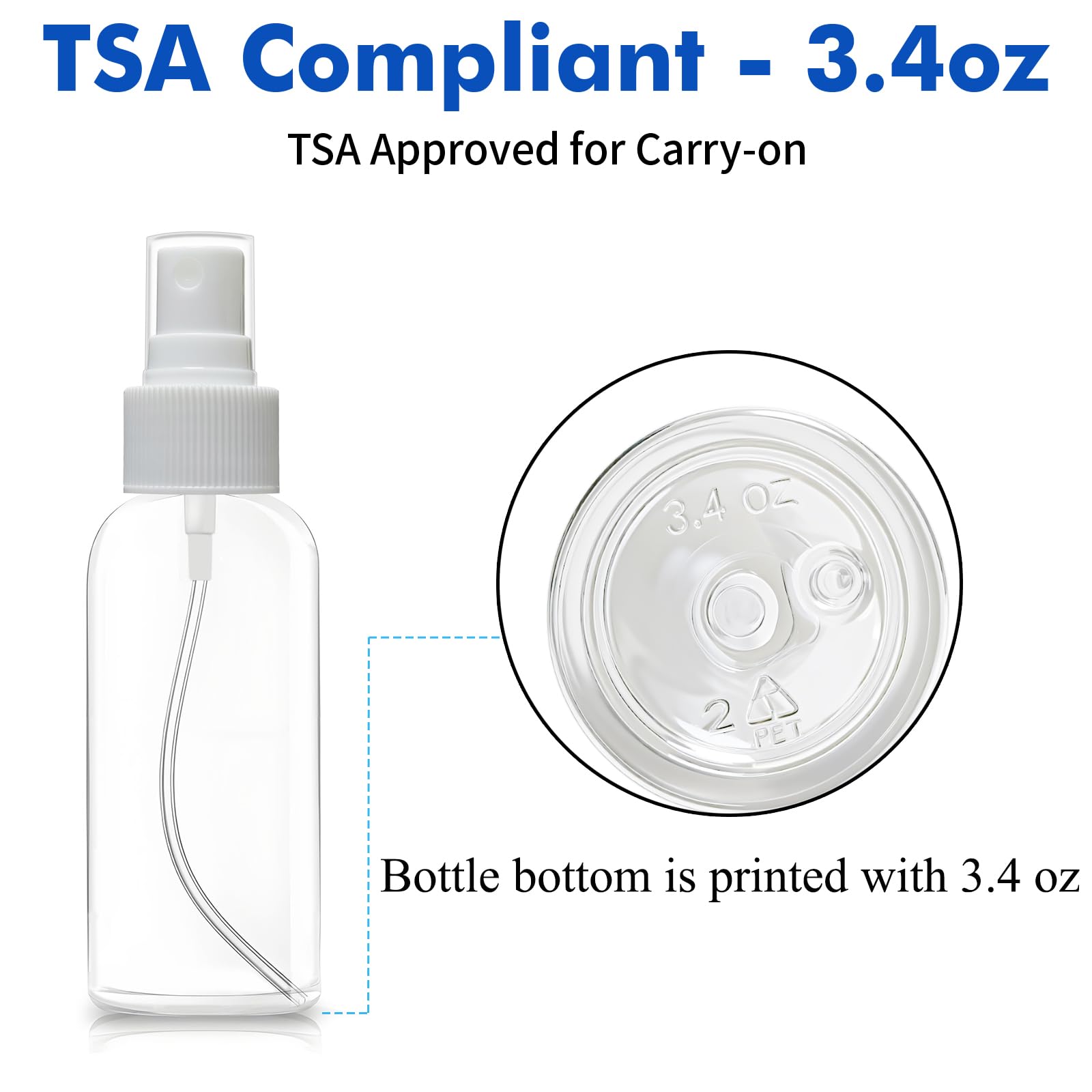 DNSEN 100 ml bottle holds travel liquids like toner or perfume.