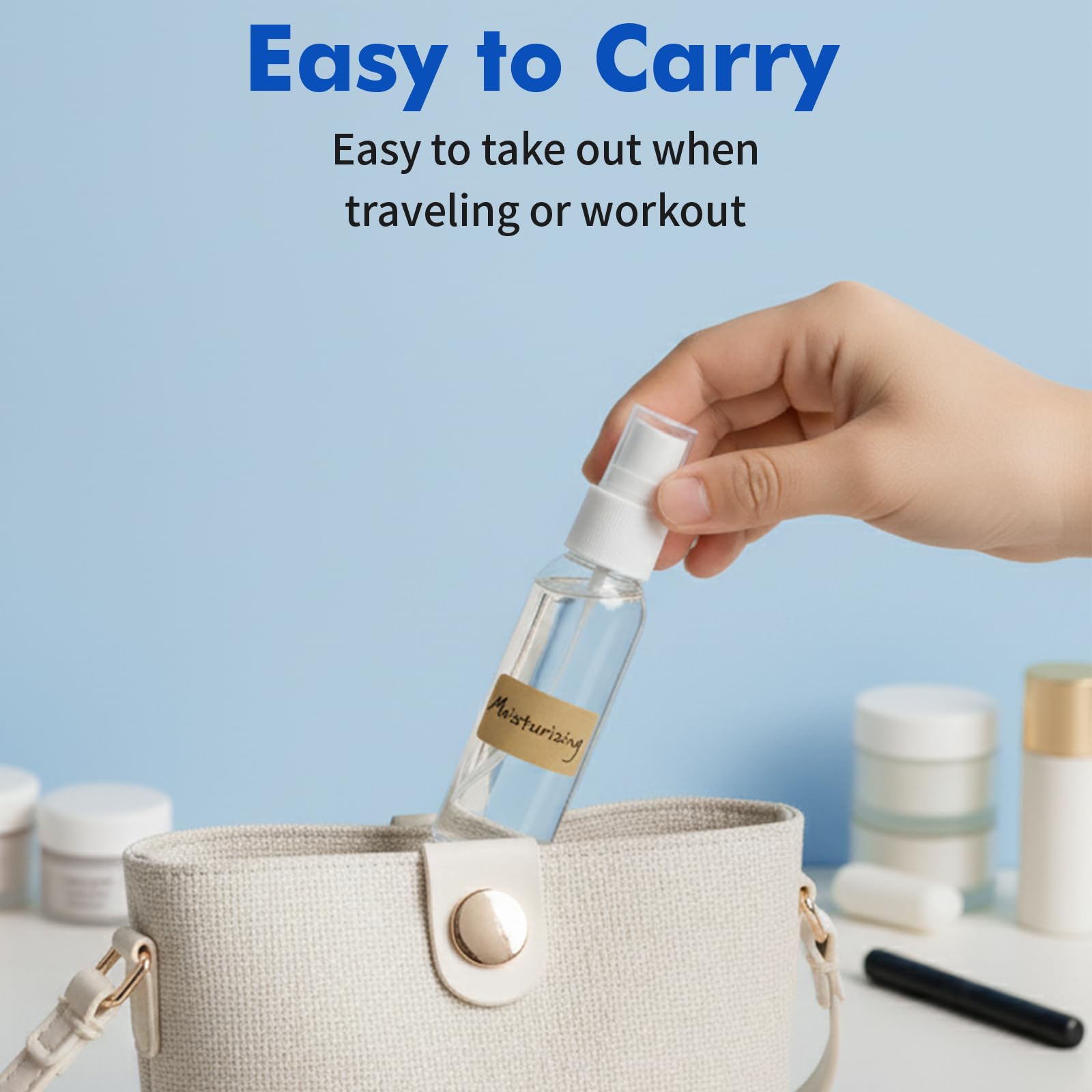 DNSEN 5-pack travel kit with caps and sprayers.