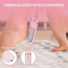DNXCDM Smooth Pedicure Wand dual-speed-control highlights adjustable power for different feet.