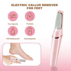 DNXCDM Smooth Pedicure Wand roller-detail shows coarse and regular heads for versatile skin care.