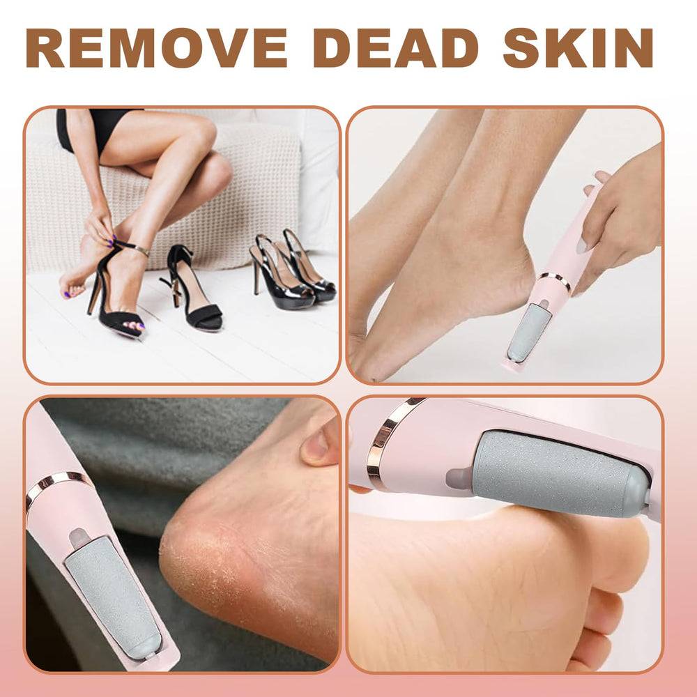 DNXCDM Smooth Pedicure Wand USB recharge emphasizes quick charge and cordless convenience.