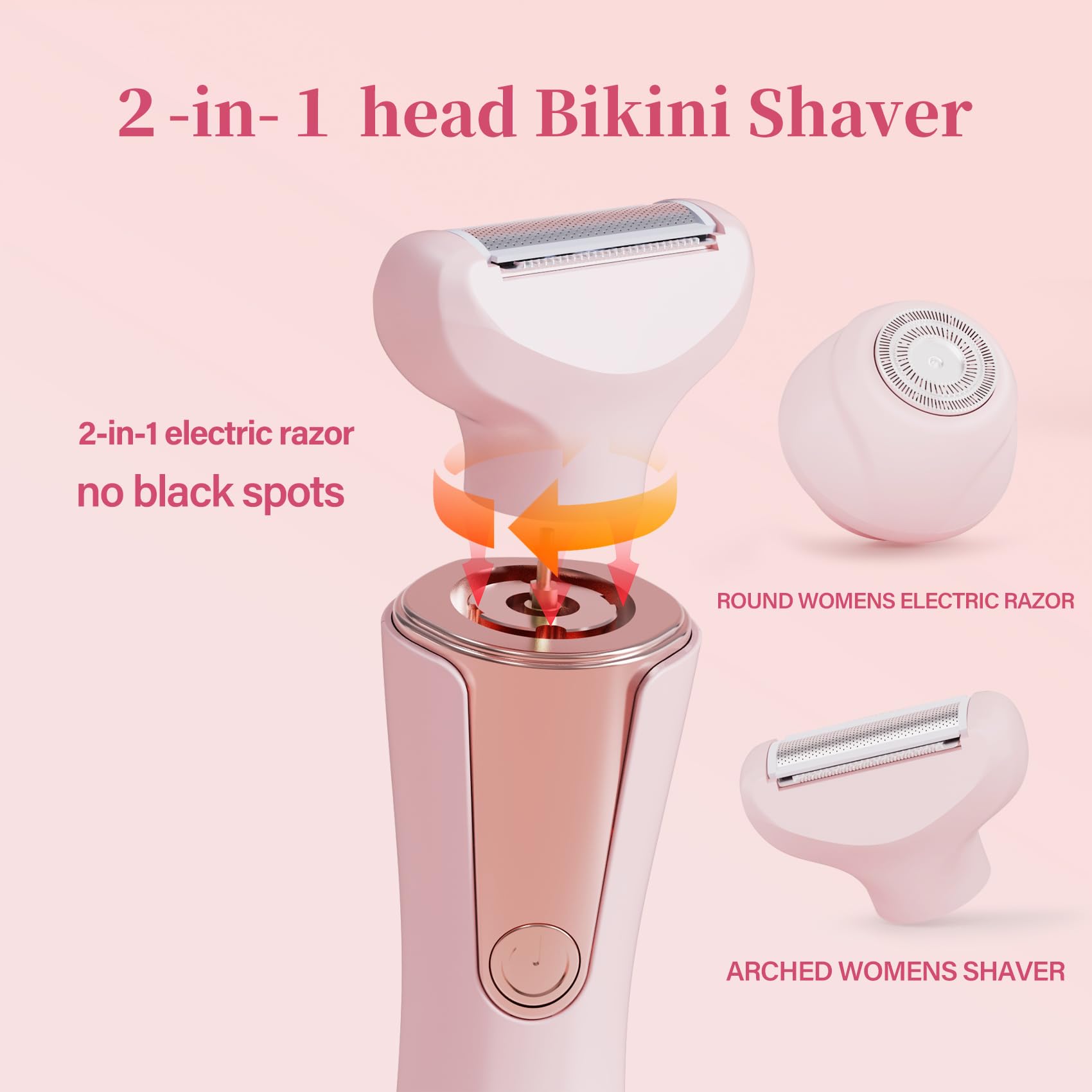 DNXCDM women's electric razor bikini trimmer side view for precise shaping
