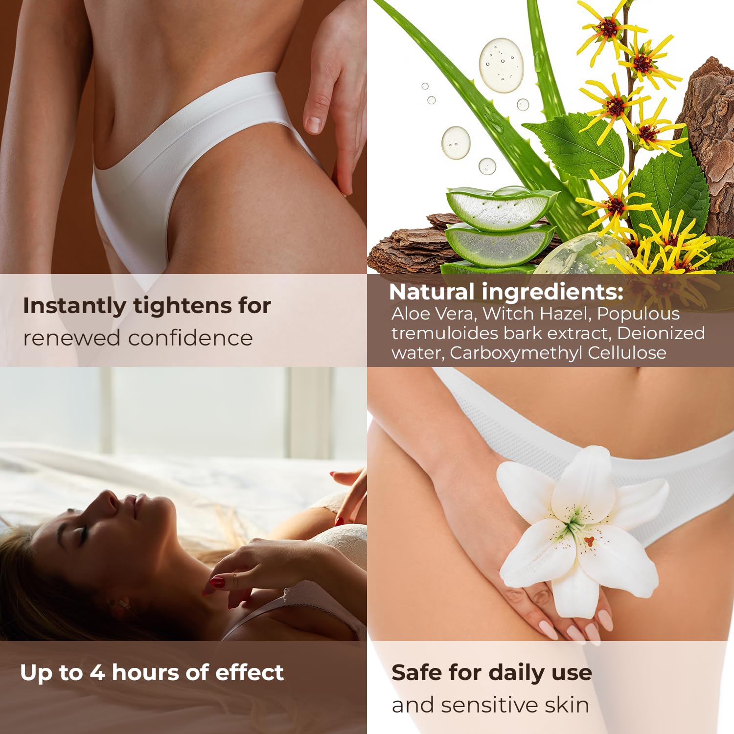Do Me vaginal tightening cream after-use showing calm, refreshed sensation