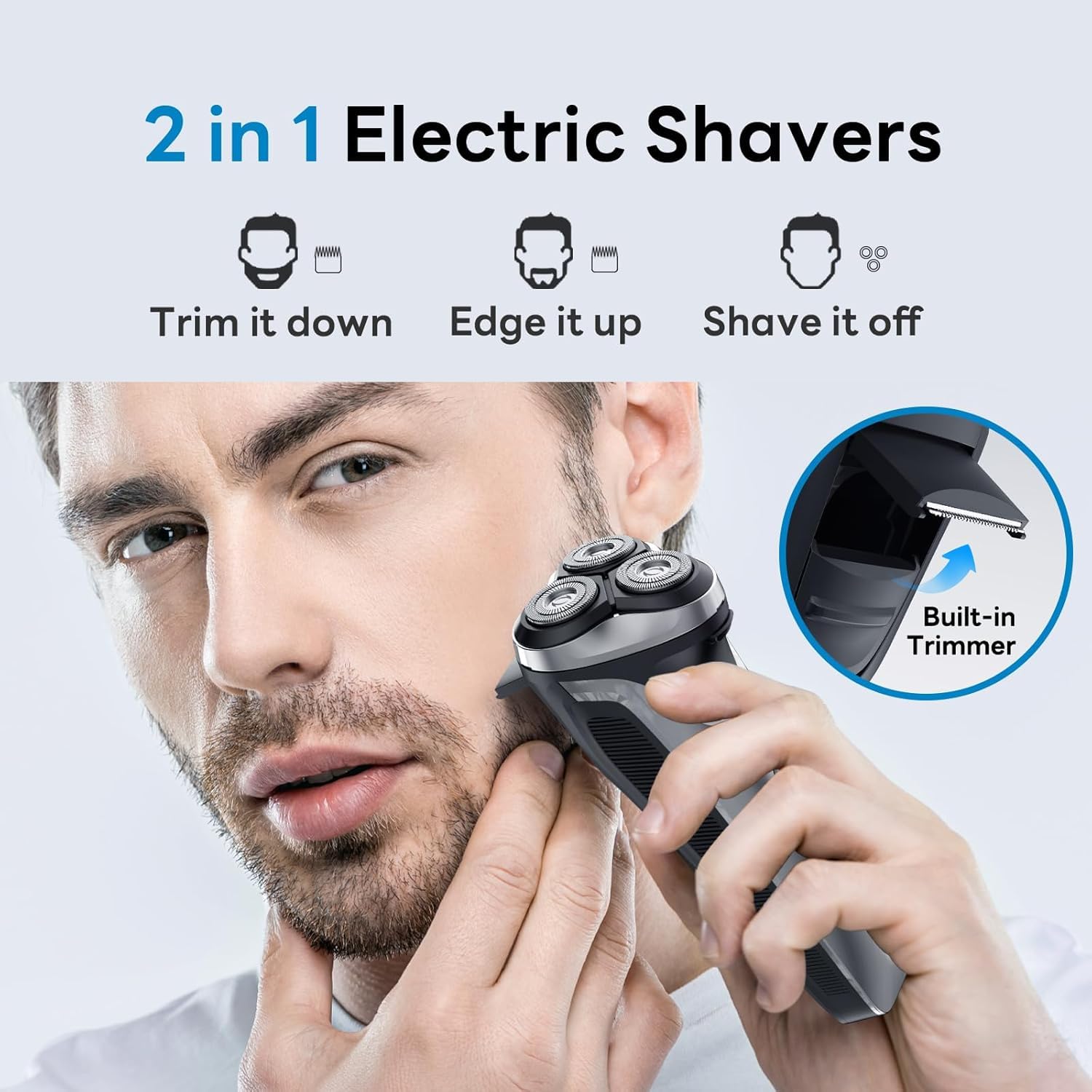 DOAO Electric Razor pop-up trimmer for detailing edges and mustache