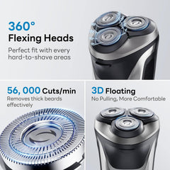 DOAO Electric Razor for wet and dry use versatile shaving