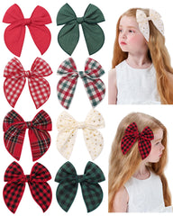 Doboi Christmas Baby Bows set front view for stylish holiday outfits.