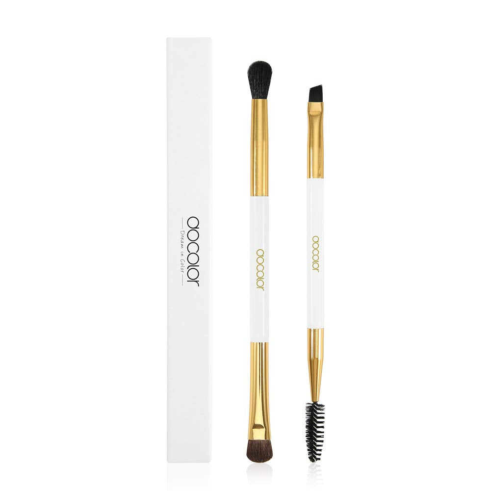 Docolor Duo: cepillo de cejas en ángulo para definir y perfilar.