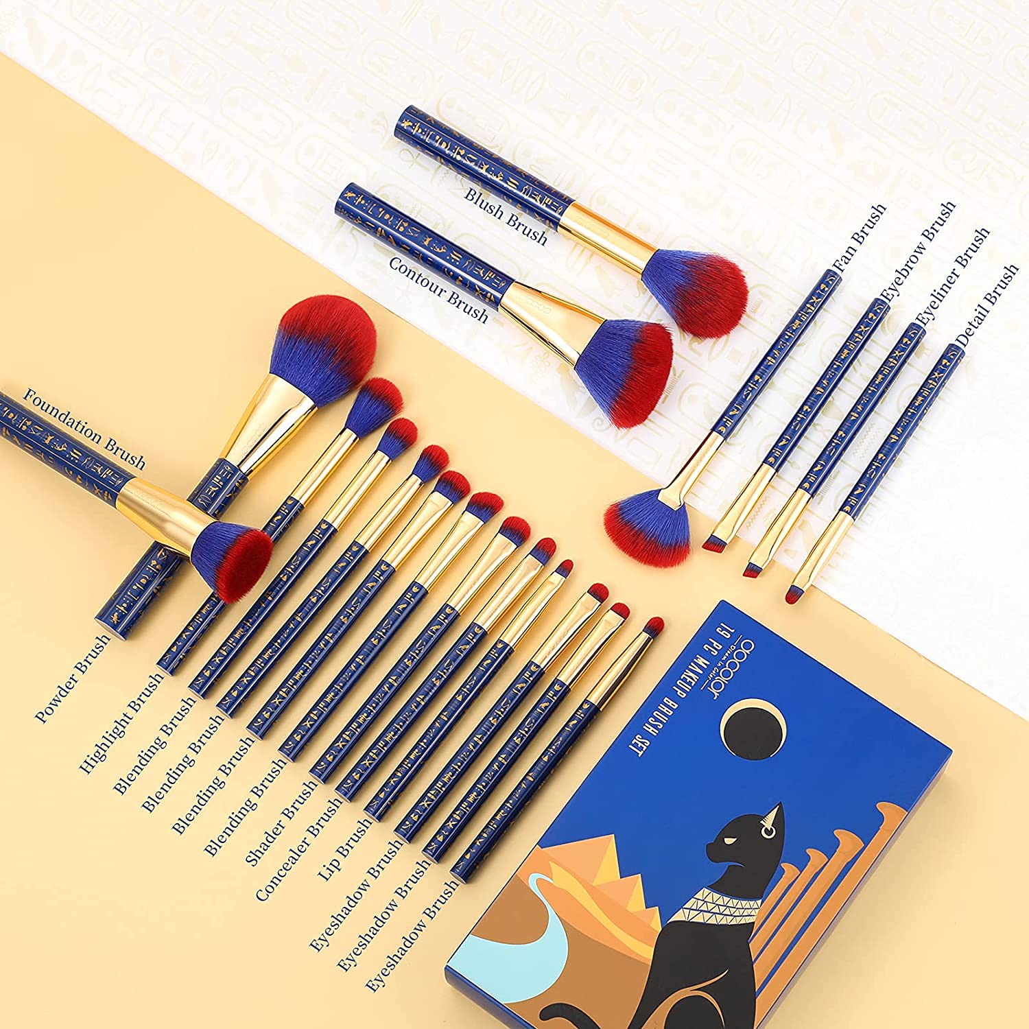 Docolor eye-brushes-collection allows detailed eye makeup with blend and precision.