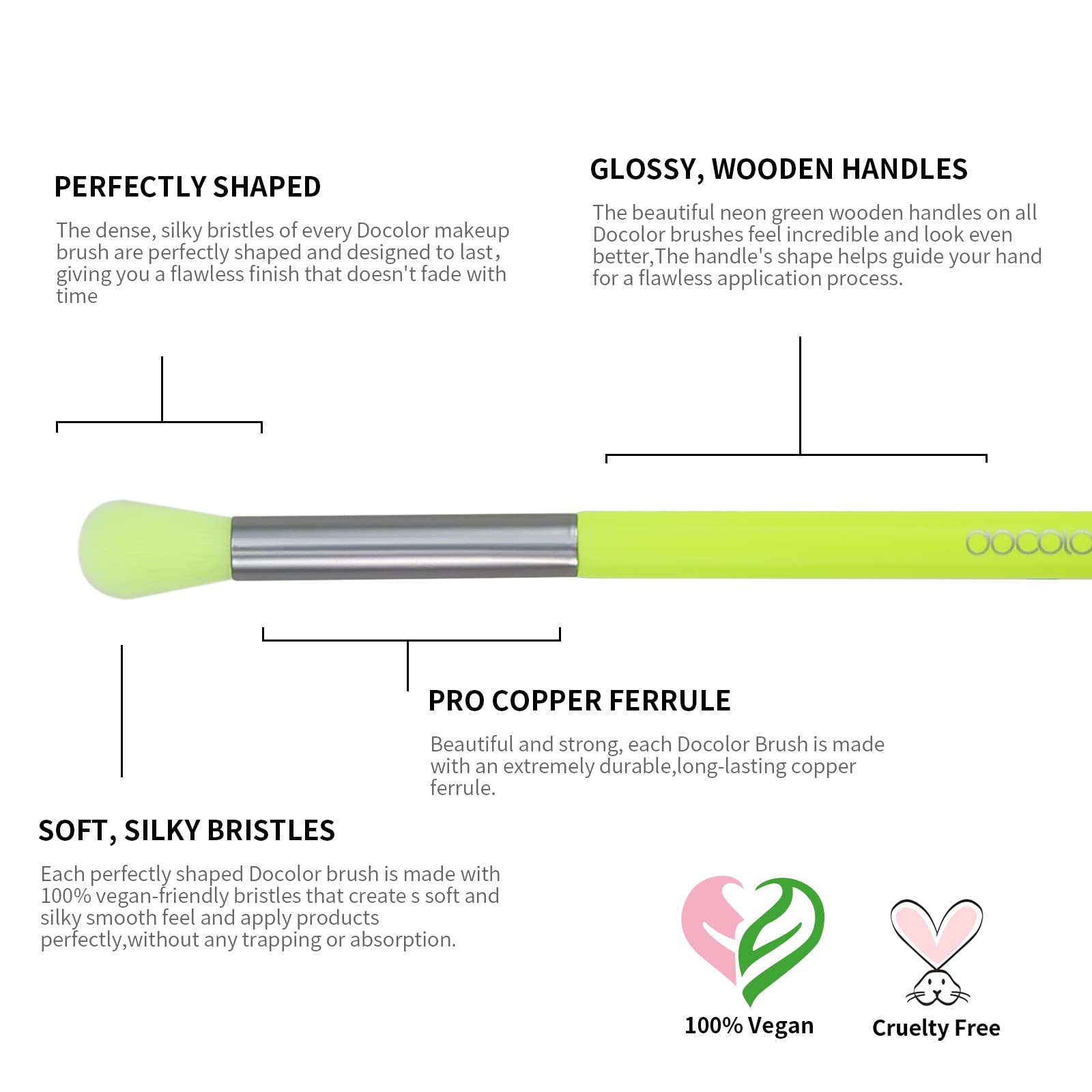 Docolor eyeliner brush delivers clean lines for crisp definition
