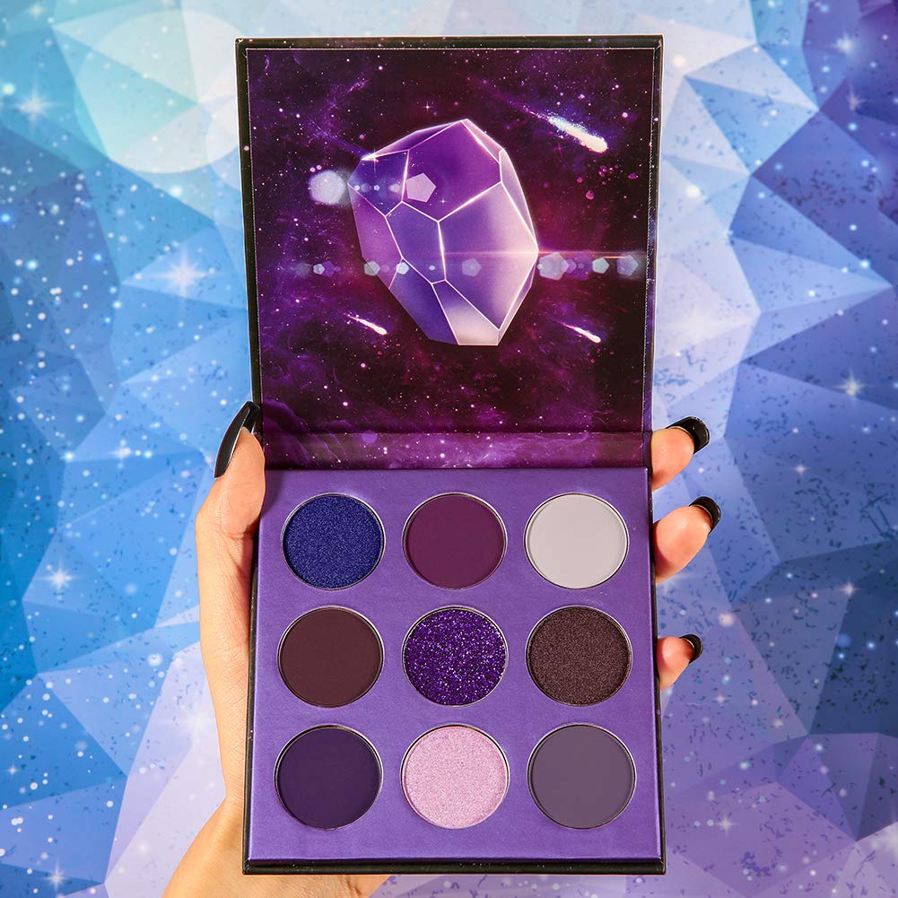 Docolor gemstone shadows swatches display bold purple pigment for statement eyes.