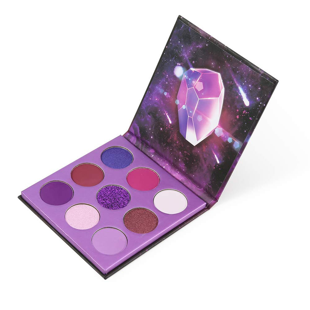 Docolor Eyeshadow Palette purple gemstone close-up shows rich pigment and luster.