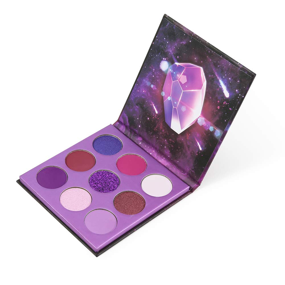 Docolor Eyeshadow Palette purple gemstone close-up shows rich pigment and luster.