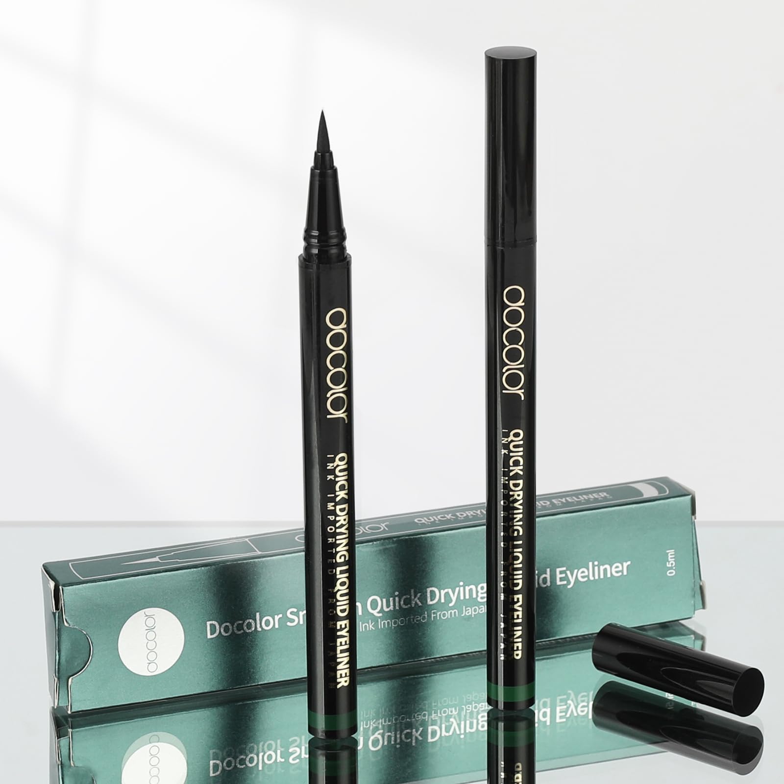docolor winged eye application demonstrates smudge resistant performance