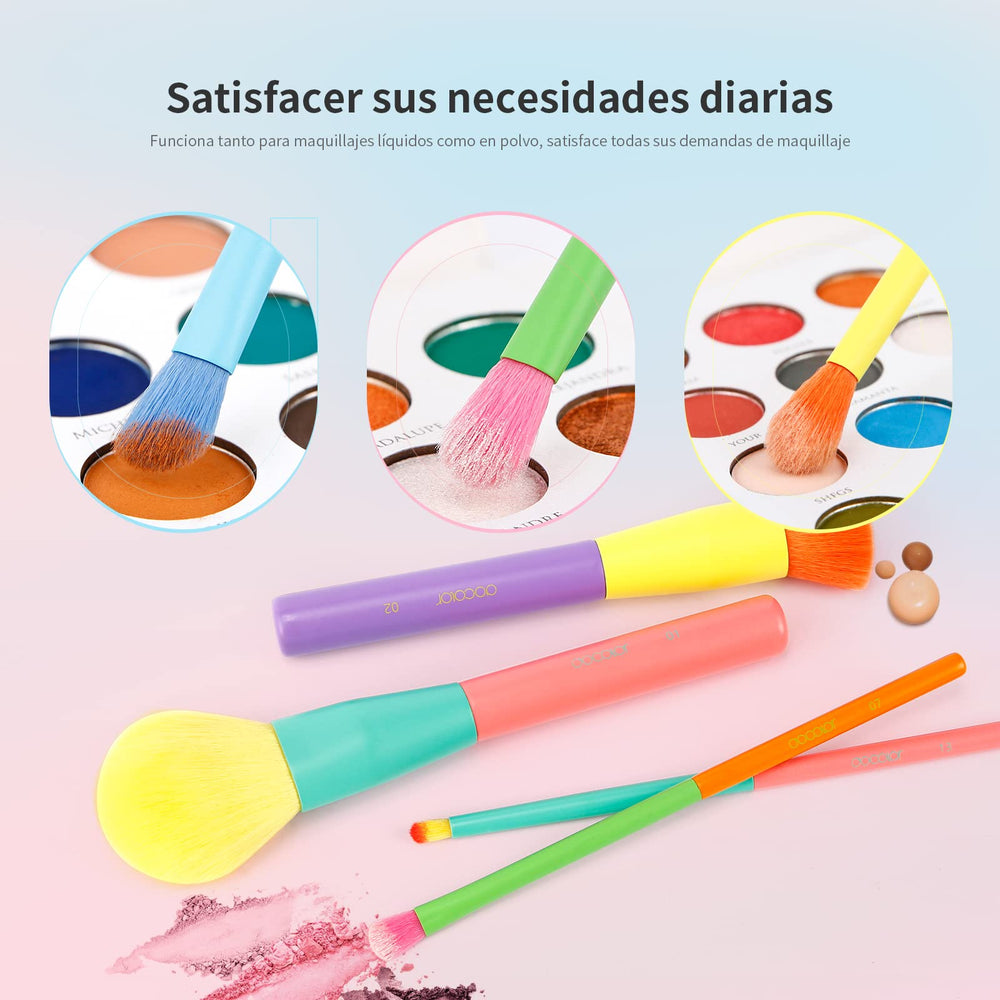 Docolor blush brush demonstrates even color payoff for natural-looking glow.