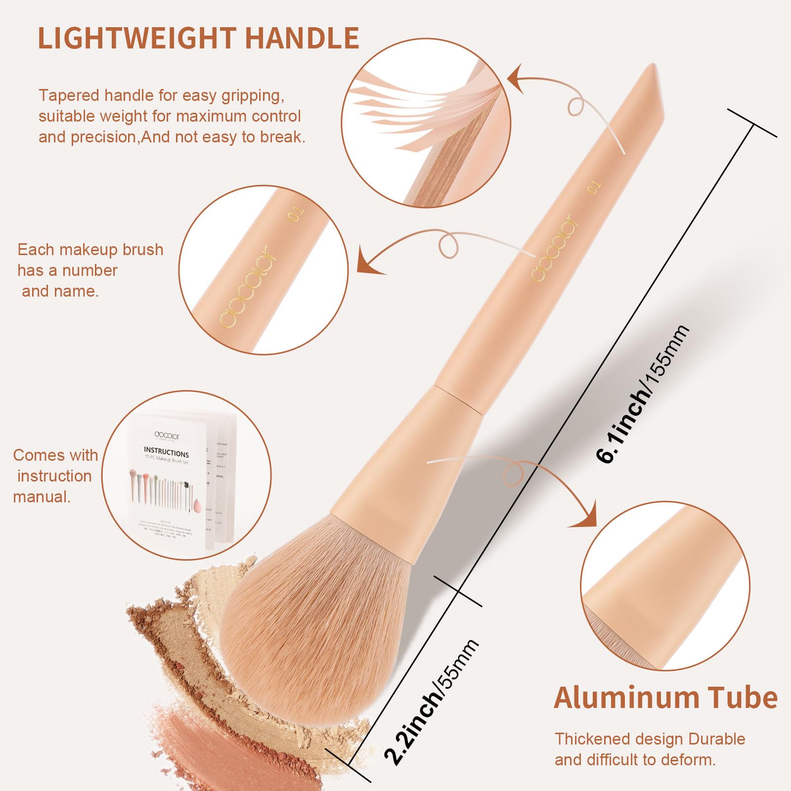 Docolor Morandi brush protector keeps bristles safe during travel.