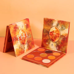 Docolor Orange Gemstone Palette on eye demonstrates bold, blendable color and lasting wear.