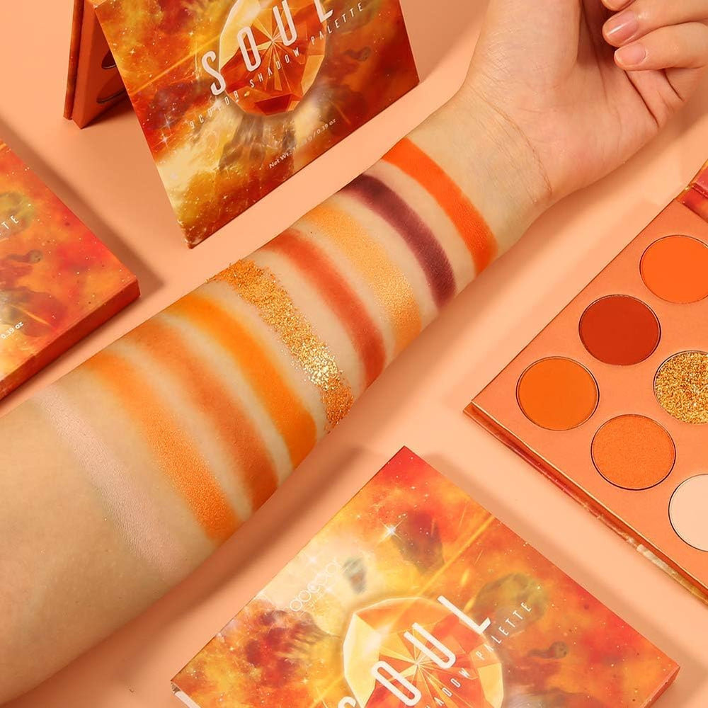 Docolor Orange Gemstone Swatches show vivid pigmentation for layered eye looks.