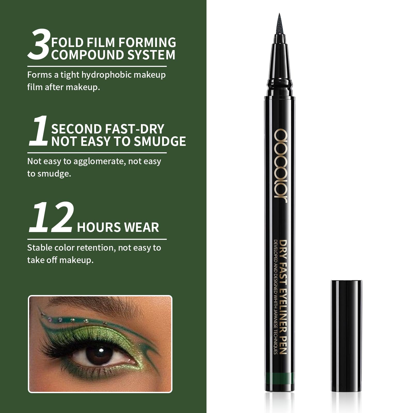 docolor ultra-fine brush tip closeup enables delicate to bold strokes
