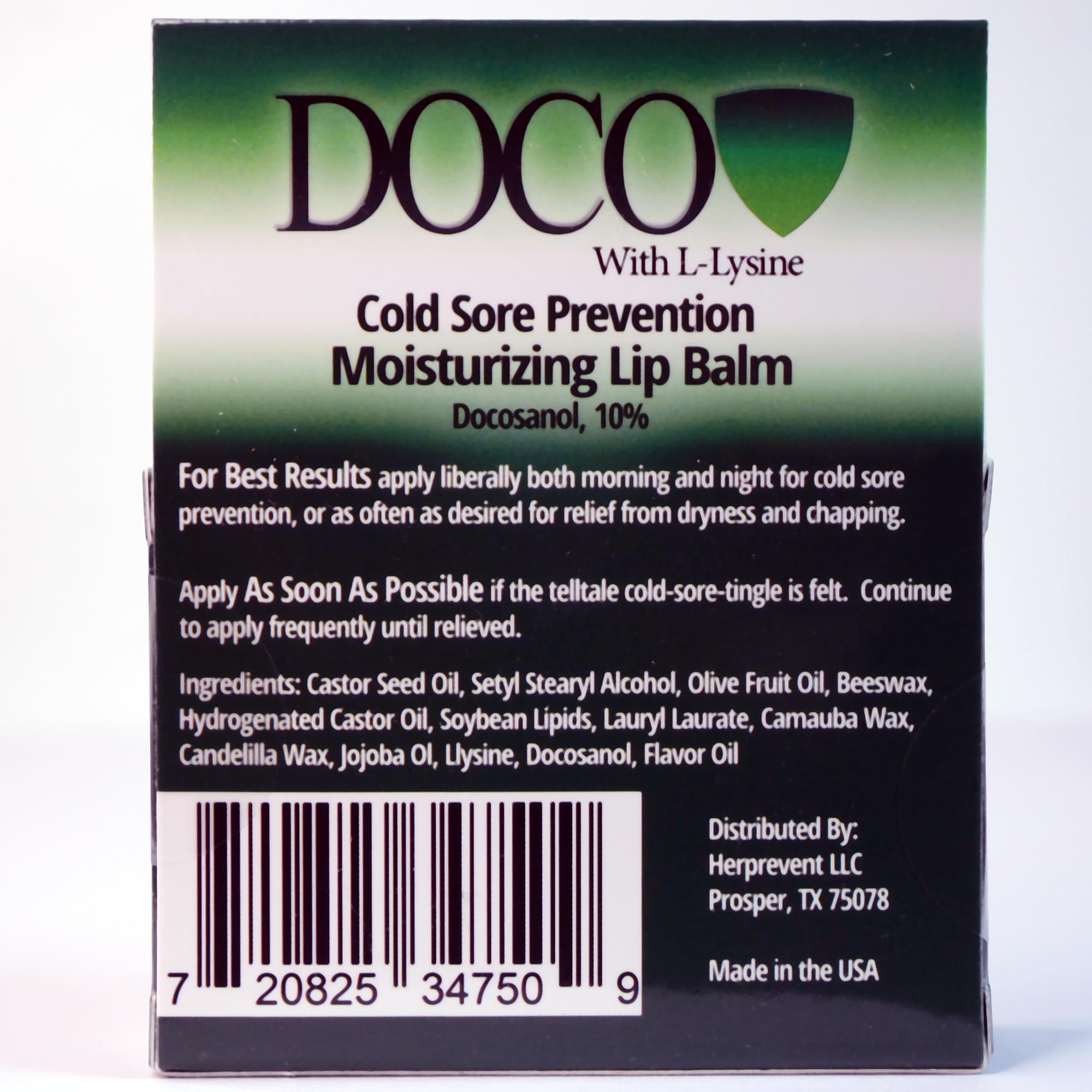 DOCO DocoShield texture closeup showing creamy balm glide for quick moisture.