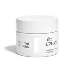 Doctor Rogers Restore face cream bottle shows daily hydration for sensitive, dry skin.