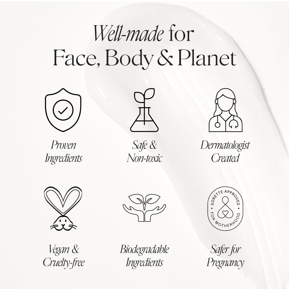 Doctor Rogers Restore flatlay presents premium green skincare with plant-based ingredients.