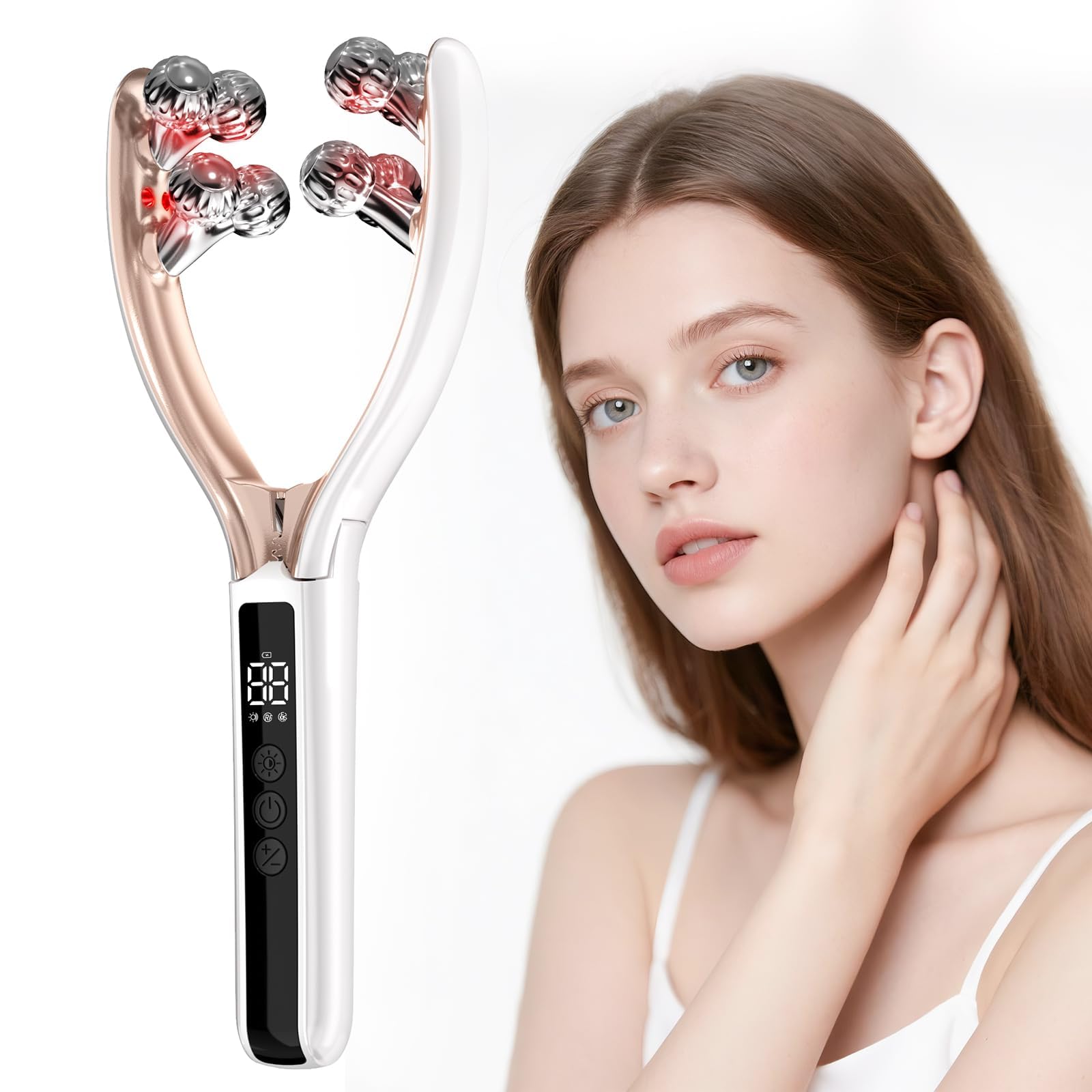 Doge&Vollar facial massager compact design for easy home or travel skincare sessions.