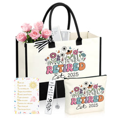 DOGMEM retirement tote bag—sturdy cotton canvas for daily work, travel, and gifting.
