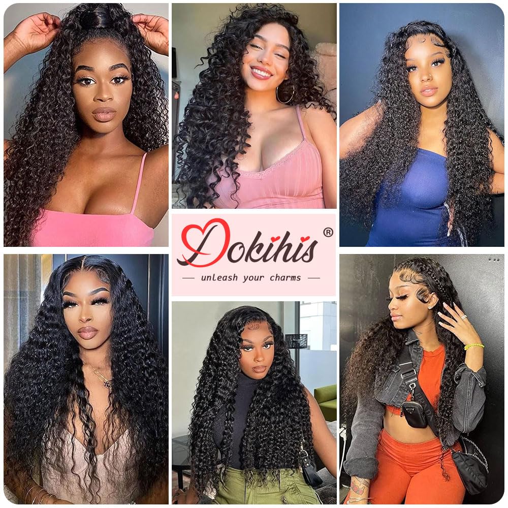 Dokihis 30-inch deep-wave wig suitable for daily wear or special occasions