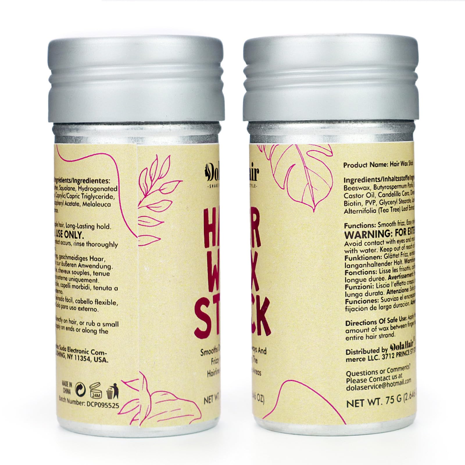 Dolahair 2-pack beside bun and ponytail styling options.