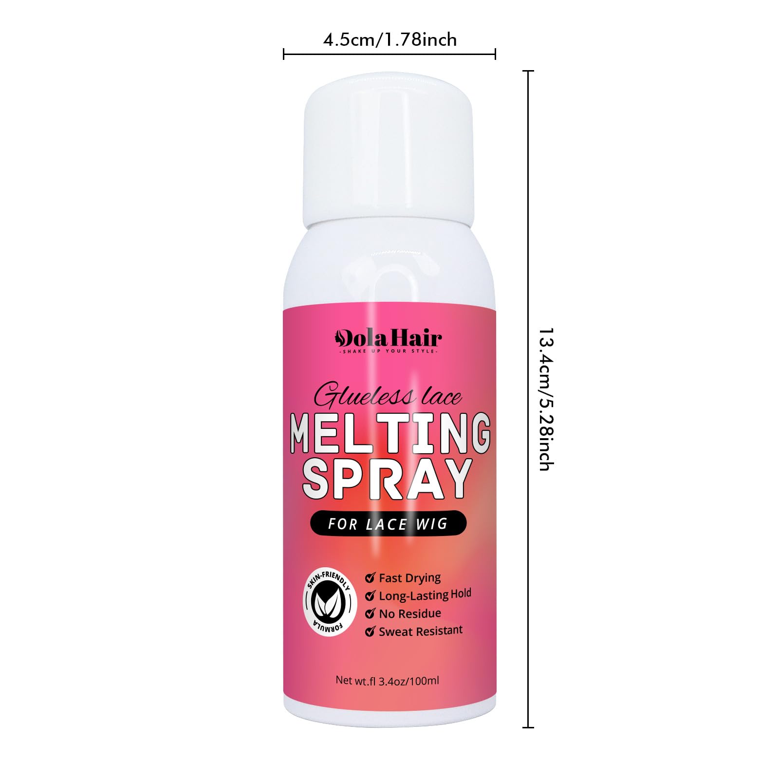 Dolahair lace tint mousse in medium brown blends lace with skin.