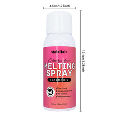 Dolahair lace tint mousse in medium brown blends lace with skin.