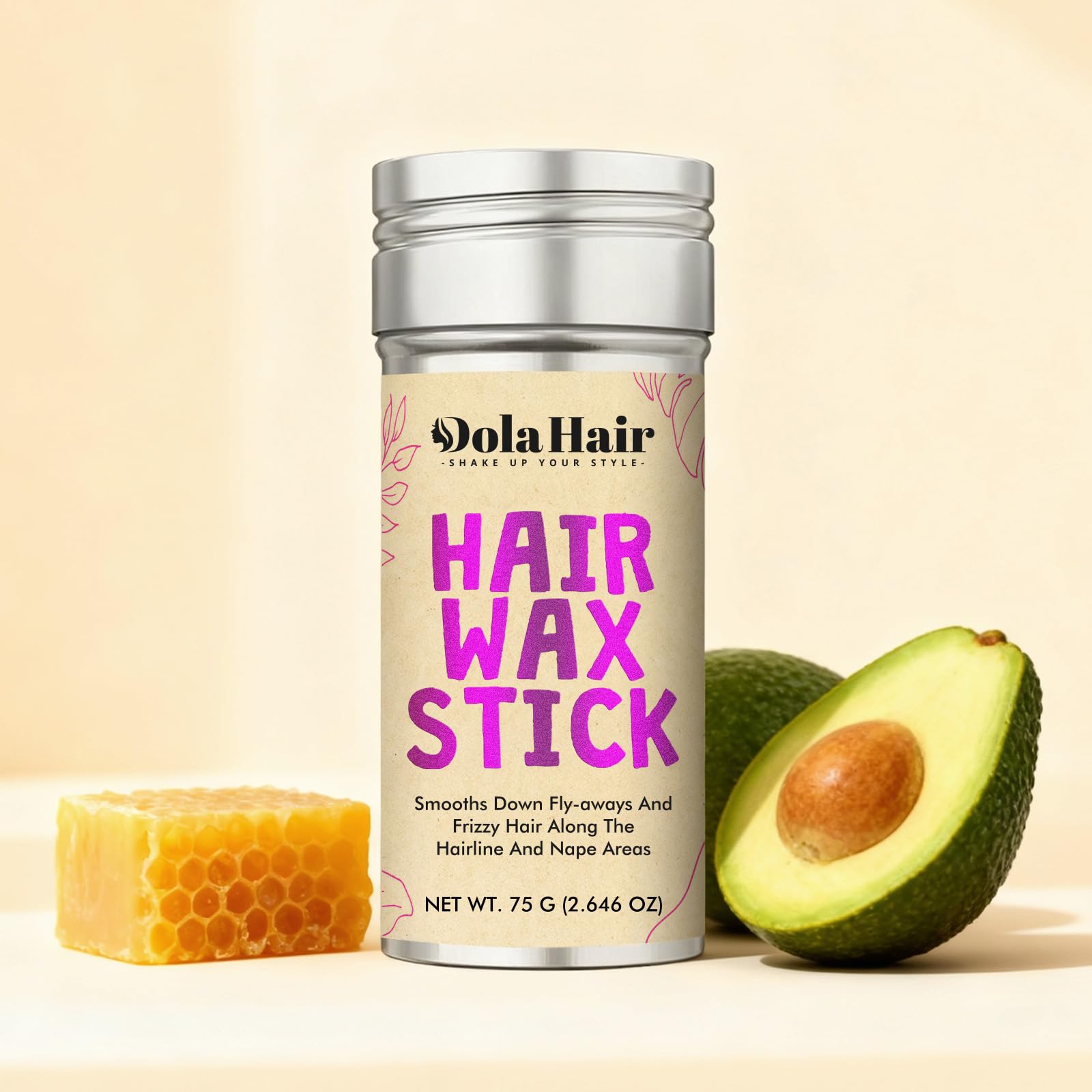 Dolahair smoothing brush glides to tame flyaways and frizz.