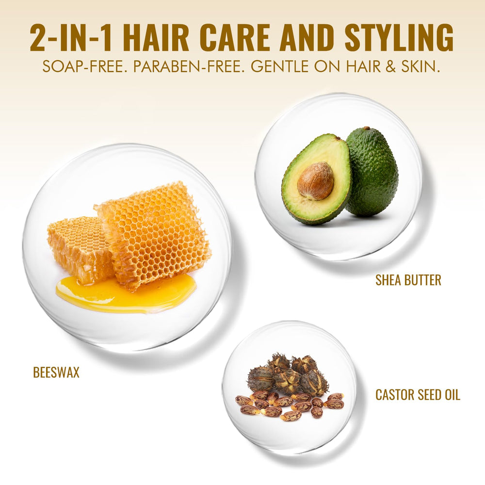 Dolahair wax stick applies directly to hair for quick, clean styling.