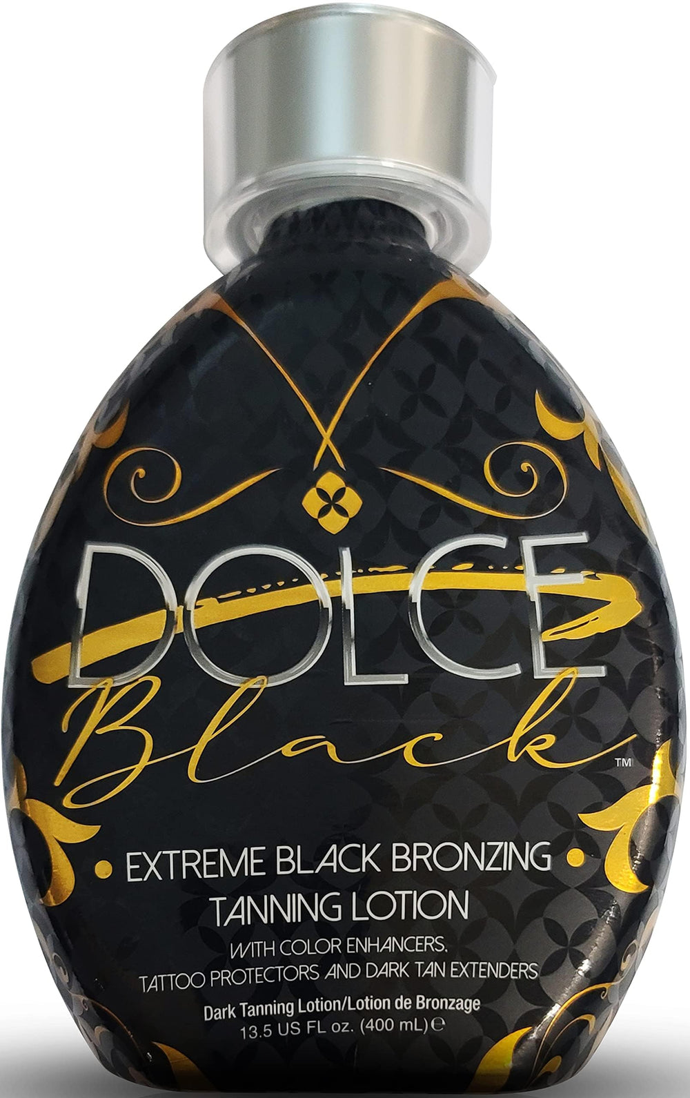 Dolce Black Bronzer anti-orange formula delivers a natural tan without streaks.