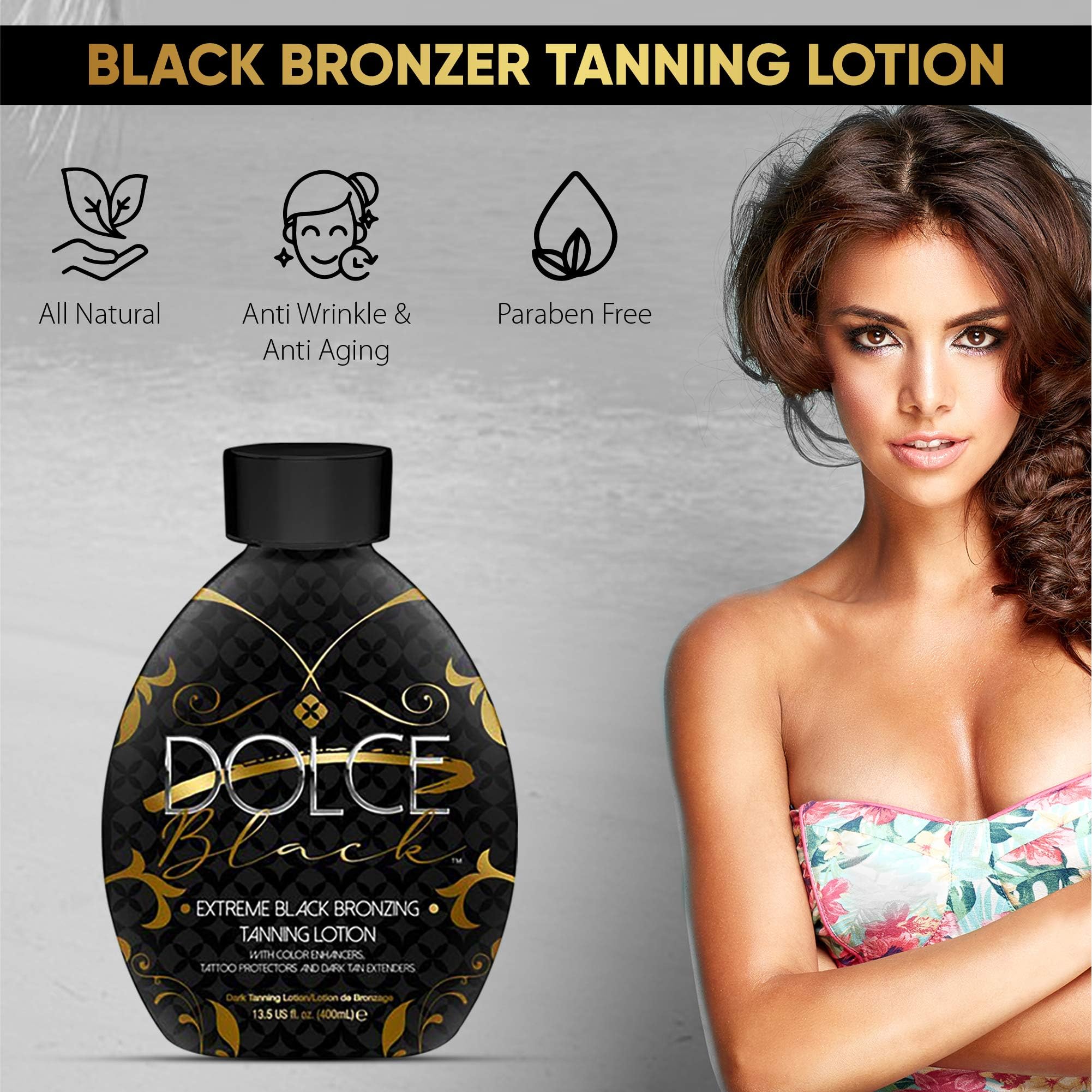 Dolce Black Bronzer is applied for an instant bronze glow with fast drying.