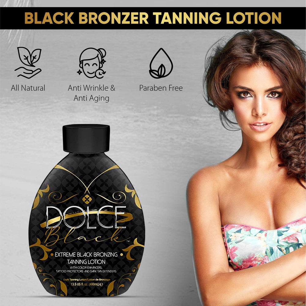 Dolce Black Bronzer is applied for an instant bronze glow with fast drying.