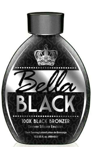 Bella Black 100X applied before indoor tanning session