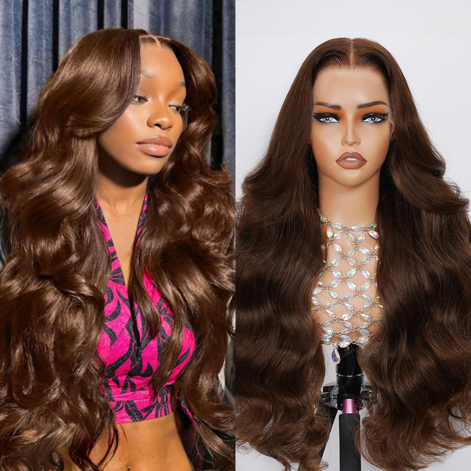 Dolly Pretty 13x6 HD Swiss Lace wig closeup shows natural hairline for seamless blends.