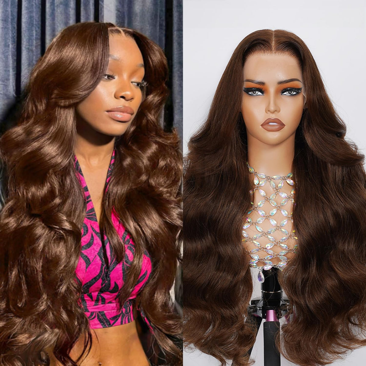Dolly Pretty 13x6 HD Swiss Lace wig closeup shows natural hairline for seamless blends.