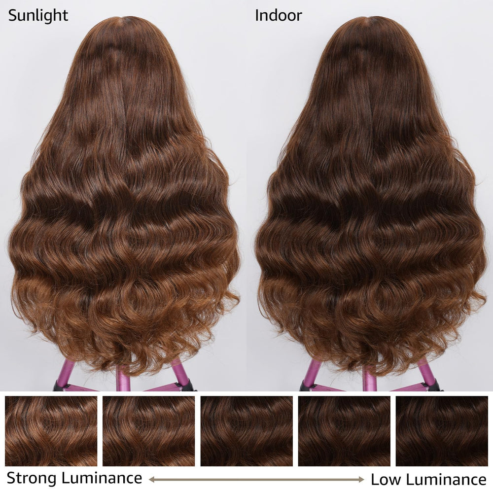 Dolly Pretty bleached knots on 13x6 lace create a nearly invisible scalp illusion.