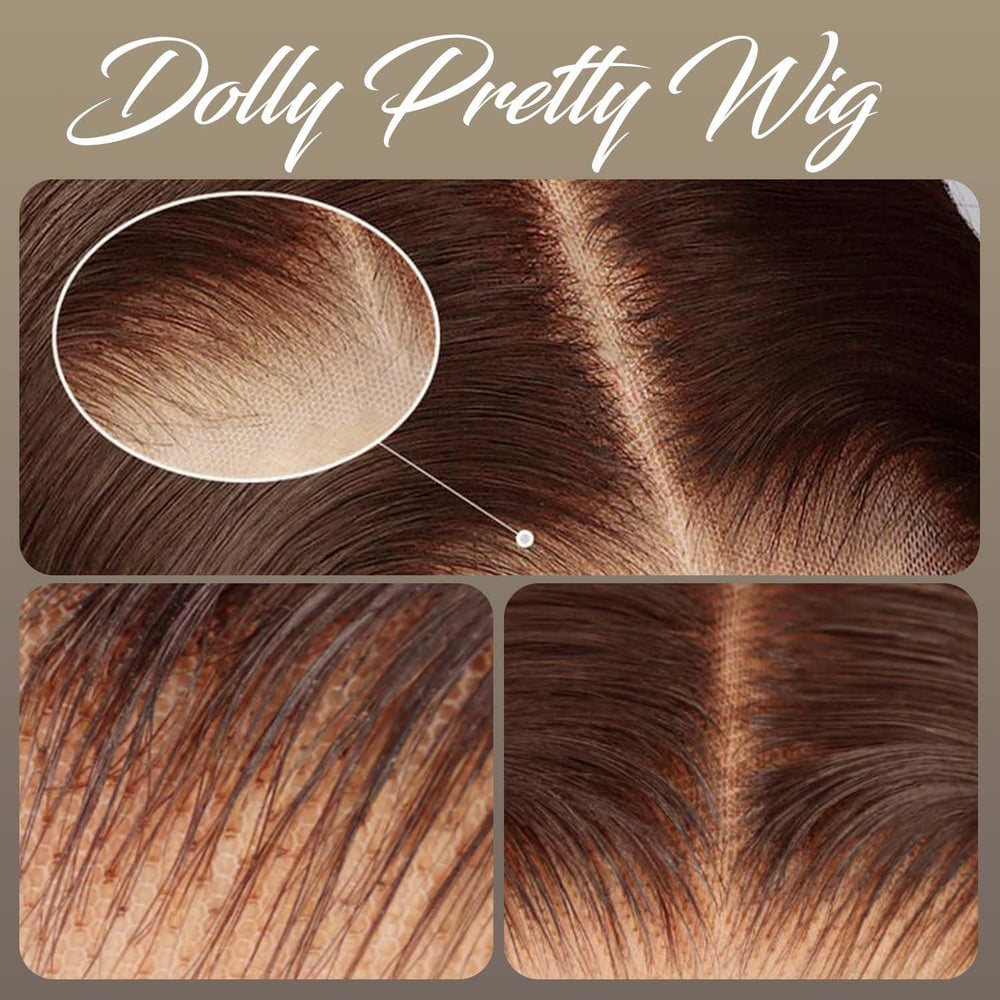 Dolly Pretty pre plucked hairline offers a natural start for easy styling.