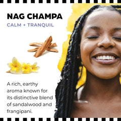 Dollylocks Liquid Shampoo scent Nag Champa evokes sandalwood and frangipani