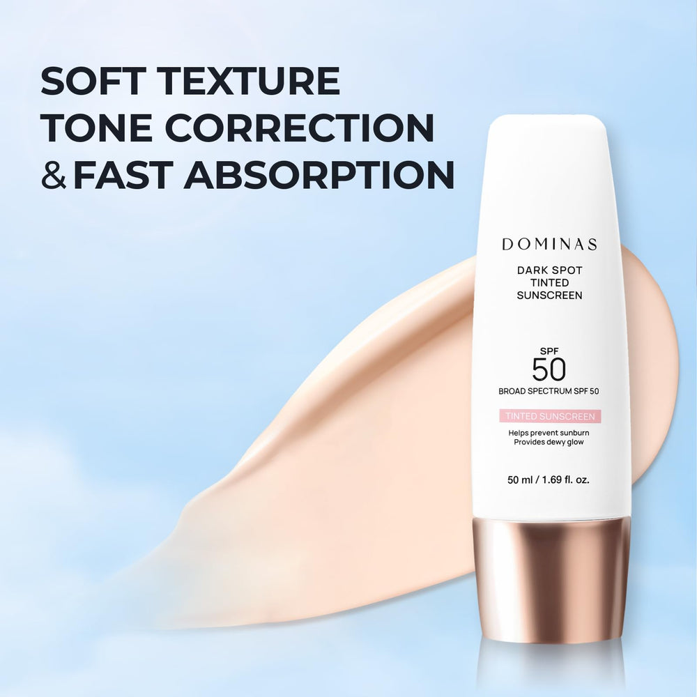 DOMINAS packaging box image conveys premium Korean skincare heritage and trusted SPF 50.