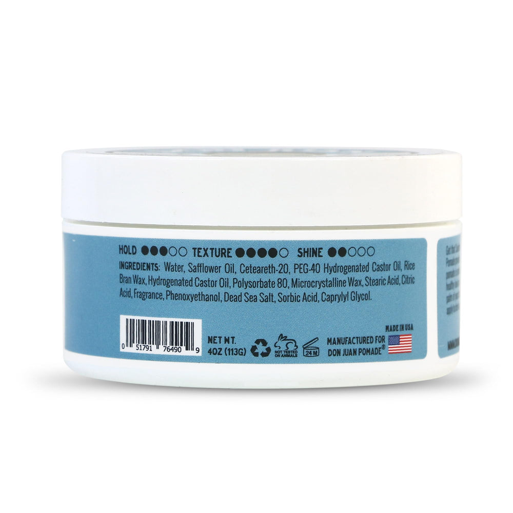 Don Juan Sea Salt Matte Pomade hair twist demonstrates flexible hold and natural finish