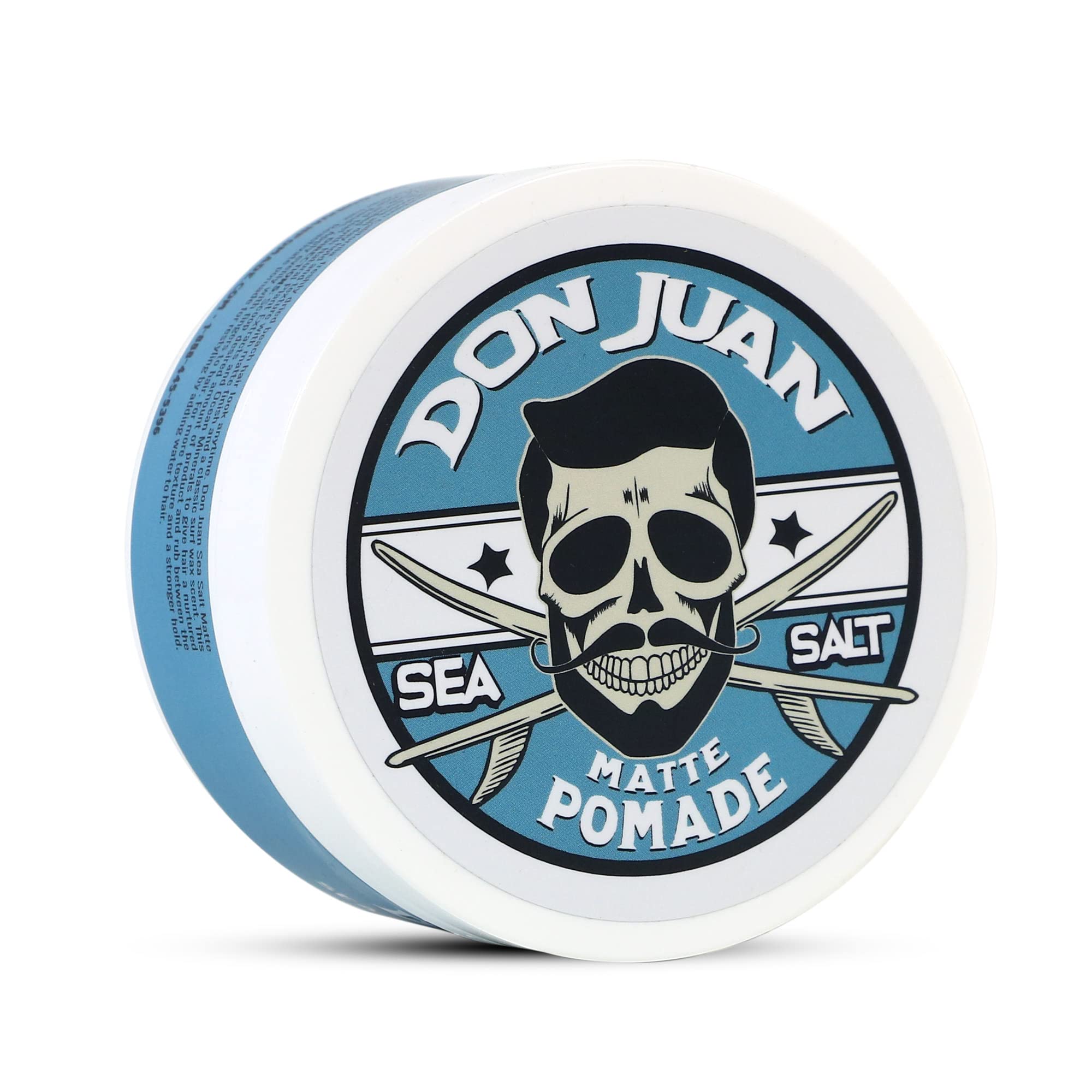 Don Juan Sea Salt Matte Pomade jar front for natural texture and flexible styling