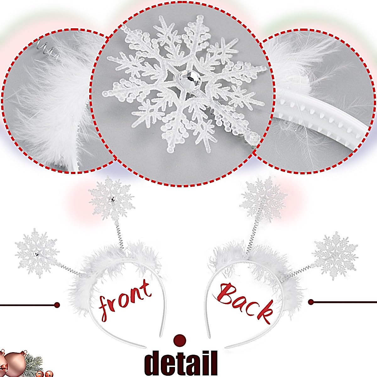 Doneace Christmas headband adds winter charm for cosplay or festive events.