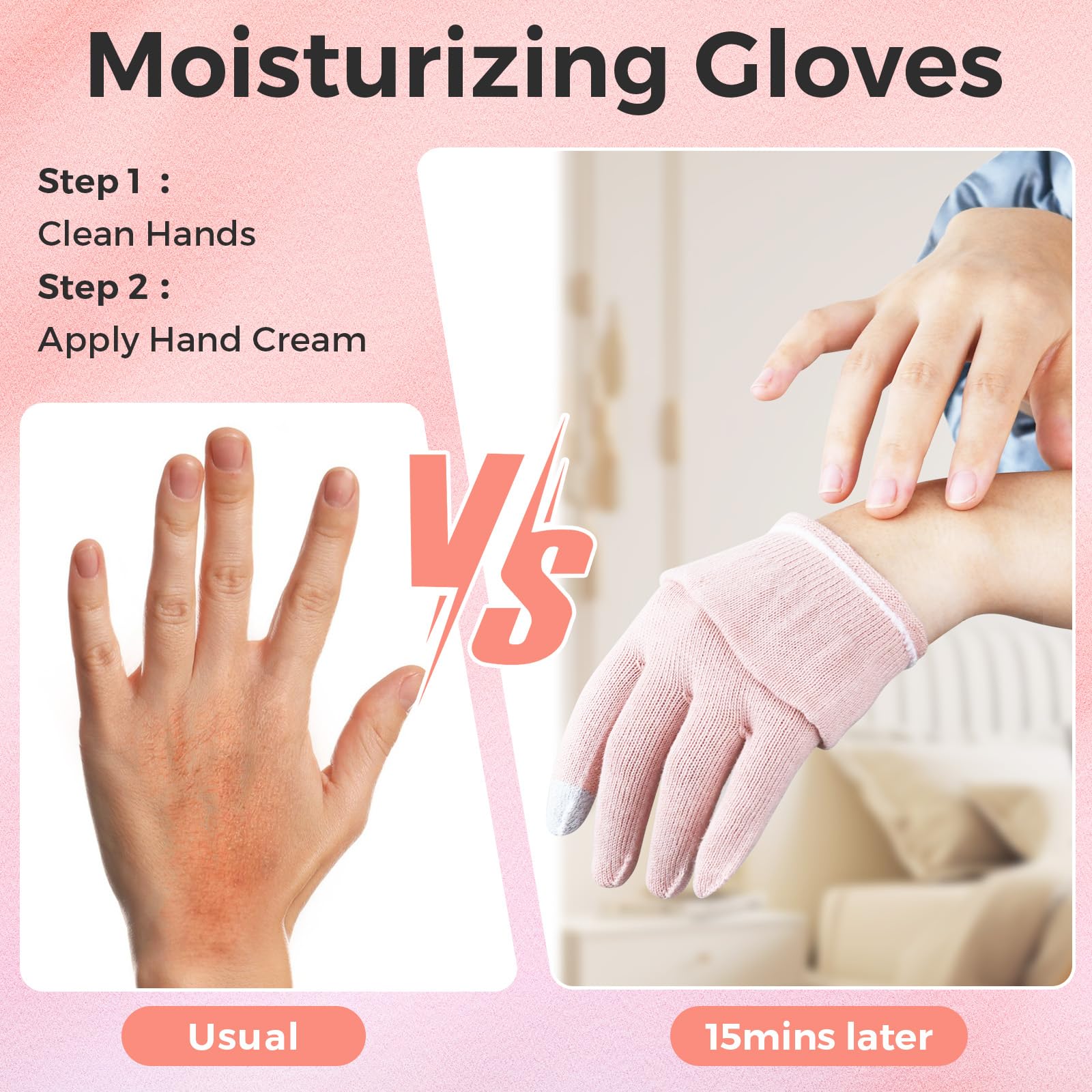 Donfri nightcare gloves with lotion lock in moisture while you sleep